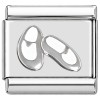 R820 White Dance Shoes Italian Charm