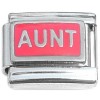 R837red Aunt Light Red Italian Charm