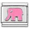 R854 Cute Pink Elephant Italian Charm