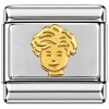 T216 Boy Face Italian Charm