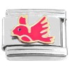 T3016red Bird Flying Red Italian Charm