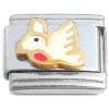 T3016white Bird Flying White Italian Charm