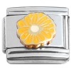 T3028yellow Bursting Yellow Flower White Center Italian Charm