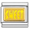 T3049yellow Sweet Word Yellow Italian Charm