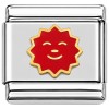 T3073 Smiling Red Sun Italian Charm
