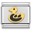 T3074black Duck Black Italian Charm