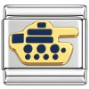 T3075black Military Tank Black Italian Charm