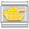 T3075yellow Military Tank Yellow Italian Charm
