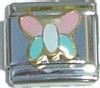 T3085pkbl Butterfly Pink and Blue Italian Charm