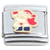 T3094 Santa Waving Red Hat Italian Charm