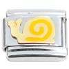 T3122yellow Cute Snail Yellow Italian Charm