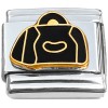 T3128black Bag Purse Black Italian Charm