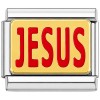 T3142red Jesus in Red Italian Charm