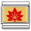 T3147red Leaf Red Italian Charm