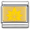 T3147yellow Leaf Yellow Italian Charm