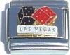 T3162rdbk Las Vegas Dice Red and Black Italian Charm