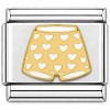 T3181white Boxers White Hearts Italian Charm