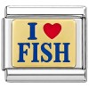 T3260 I Love Fish Red Heart Italian Charm