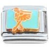 T3264orange Girl Dancer Orange Italian Charm