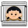 T3285 Sad Face Italian Charm /