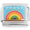 T3300 Peace Rainbow Italian Charm