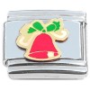 T3357 Red Bell Christmas Holiday Italian Charm