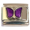 T347purple Butterfly Wings Purple Italian Charm