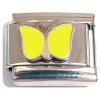 T347yellow Butterfly Wings Yellow Italian Charm