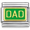 T395green Dad Green Italian Charm