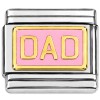 T395pink Dad Pink Italian Charm