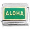 T399green Aloha Hawaii Green Italian Charm