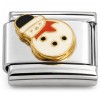 T423 Snowman with Scarf Italian Charm