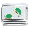 T504green Song Music Note Green Italian Charm
