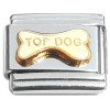 T507 Top Dog Bone Italian Charm
