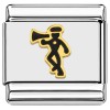T565black Megaphone Director or Cheerleader Italian Charm