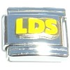 T569yellow LDS Letters Yellow Italian Charm