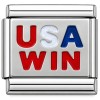 T599silver USA Win Italian Charm