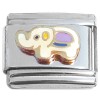 T606purple Cute Little Elephant Purple Italian Charm