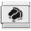 T614black Foot Prints Black Footprints Italian Charm