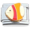 T618 Cute Fish Red Orange Italian Charm