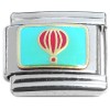 T629red Red Hot Air Balloon Blue Sky Italian Charm