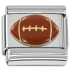 T907 Football Rounded Italian Charm
