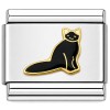 T909 Cute Little Black Cat Italian Charm