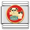 T910 Dog Bone Bowl Italian Charm