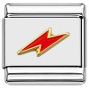 T918 Little Red Lightning Bolt Italian Charm