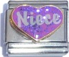 CT9015 Niece Purple Heart Italian Charm