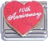 10th Anniversary Red Heart Charm