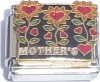 CT9048 Mother's Love with Flowers on Black Italian Charm