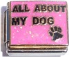 CT9122 All About My Dog on Pink Italian Charm