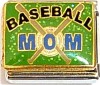 Baseball Mom Italian Charm